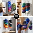 thumbnail image 4 of Livhil 2 Pack Hat Rack for Baseball Caps, Adhesive Hat Holder for Wall, Baseball Hat Storage Hold Up to 20 Hats(B-White), 4 of 8