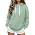 thumbnail image 6 of Yigetop Sweatshirt for Women Fall Winter Hoodie Tops Long Sleeve Shirts Oversized Lightweight Soft Casual Pullover Light green S, 6 of 6