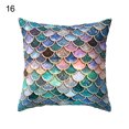 thumbnail image 2 of Koszal Housse de Coussin Carrée 18 Pouces Imprimé Écailles de Poisson Multicolore Décoration Maison, 2 of 7