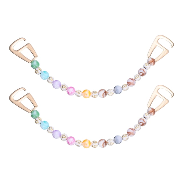 Cadena de encanto para zapatos Uxcell de 2 piezas, forma de cuentas para decoraciones de zapatos, multicolor