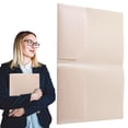 thumbnail image 2 of Plastic Folders with 2 Pockets, No Prongs Heavy Duty Plastic Two Pocket Folders Standard A4/Letter Size Paper Folder, Durable Portable Business Card Folders Plastic Folders(Beige), 2 of 9