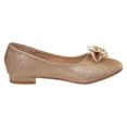 thumbnail image 3 of Badgley Mischka Low Heeled Ballerinas (Little Kid Sizes), Rose Gold Shimmer, 1, 3 of 8
