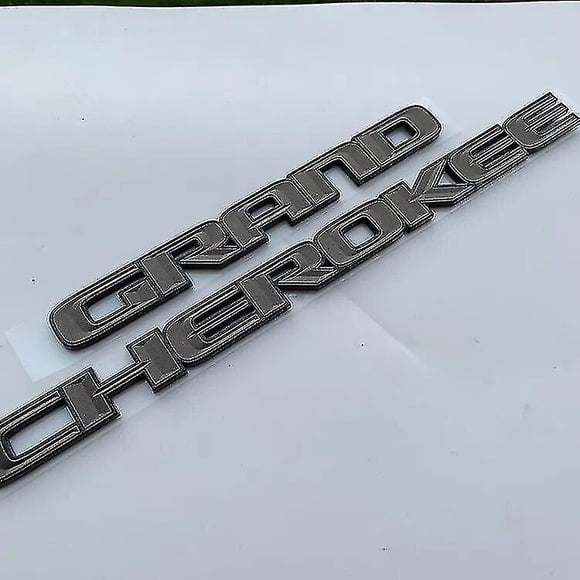 3d Abs Chrome Black Logo Grand Cherokee Emblem Letters Nameplate Car Door Badge Decal For Jeep Grand Cherokee Sticker Accessoies
