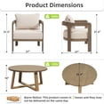 thumbnail image 2 of COMLAX FIELD Outdoor Furniture Set, 5-Piece Metal Patio Conversation Set with 6" Thick Cushions, Outdoor Chairs and Table Set, 2 of 6