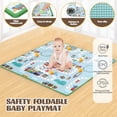 thumbnail image 3 of Parque infantil para bebés y niños pequeños, gran área de juegos para bebés y patios, para niños, centro de actividades en interiores y exteriores (50 x 50 pulgadas, gris), 3 of 7