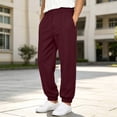 thumbnail image 5 of YgkuHd Boys Solid Jogger Sweatpants Pants Elastic Waist Side Pockets Loose Fit for Everyday Casual Wear Wine 12-13 Years, 5 of 8