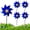 Blue, variant on Reflective Pinwheels with Stakes, Colorful Sparkly Lawn Windmill, Plastic Reflective Pinwheels Device for Balcony Party Yard Garden Farm Decorations