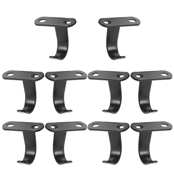 10 ganchos para colgar puertas, ganchos de techo, ganchos para colgar sobre la puerta, ganchos de tornillo para colgar gabinetes, ganchos debajo del mostrador, perchero sobre la puerta