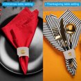 thumbnail image 6 of 12 Pcs Leather Napkin Rings Rustic Table Decor Thanksgiving Gray, 6 of 6