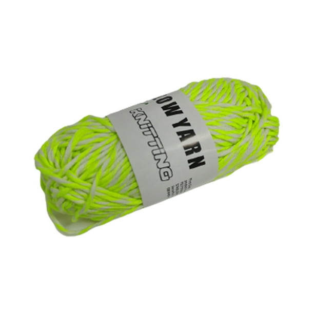 2 rollos de hilo que brilla en la oscuridad de 53 metros cada uno. Mezcla de algodón. Hilo luminoso para crochet, tejido, manualidades, hilo fino luminoso para costura, artículos para fiestas, hilo
