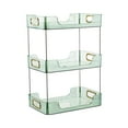 thumbnail image 1 of GROWTH TANK Cosmetic Desk Rack, Bathroom Organizer, Decorated Tray, Cosmetic Perfume Storage Green Color 3 Tier, 1 of 9