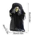 thumbnail image 2 of Motion Sensor Witch Prop - 33" Hunchback Witch with Glowing Eyes, Sound Effects & Motorized Movement for Haunted Houses & Escape Rooms, 2 of 7