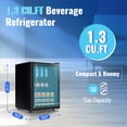 thumbnail image 3 of WANAI 50 Can Beverage Fridge & Cooler Small Mini Fridge Glass Door for Soda Beer or Wine for Home&Bar, 3 of 7