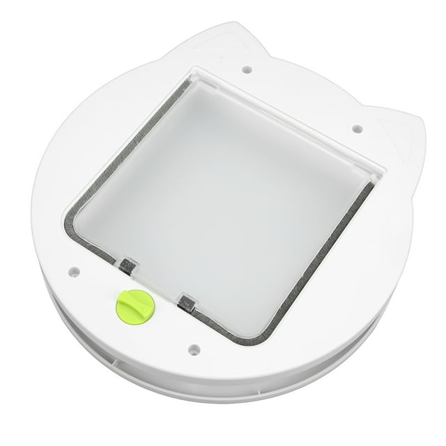 Porte pour Chat, Porte à Rabat pour Chat Verrouillable à 2 Voies pour Porte Intérieure Extérieure, Silencieuse et Résistante aux Intempéries, Portes pour Animaux de Compagnie pour Chats, Chatons, Chiots, pour Fenêtre et Mur, Installation Rapide