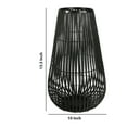 thumbnail image 5 of Decorative Drum Shaped Open Cage Bamboo Lantern, Large, Black, 5 of 6