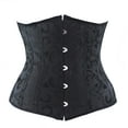 thumbnail image 1 of ? Womens Brocade Lace Up Back Underbust Boned Corset, 1 of 2