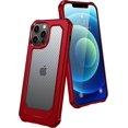 thumbnail image 1 of Designed for iPhone 13 Pro Max, Military Drop Protection Translucent Matte Case Fitting for iPhone 13 Pro Max 6.7 Inch, Gudian Series, Red, 1 of 4