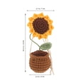 thumbnail image 2 of TABLZONE Knitted Sunflower Hanging Decor Brown Hanging Ornament for Vehicle Rear View Mirror Decoration, 2 of 5