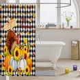 thumbnail image 3 of Manfei Classic Halloween Pumpkin Lantern Shower Curtain 72Wx72L,Kawaii Ghost Bathroom Curtain, 3 of 5
