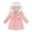 a-Pink339116, variant on Girls Toddler Padded Coat Winter Warm Heart Prints Jacket With Fuzzy Trim Hood Long Sleeve Zipper Coat For Cold Weather Adorable Outerwear