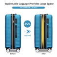 thumbnail image 2 of CQSXDA Expandable Hardside 20 Inch Luggage Suitcase with Spinner Wheels Lightweight Design Travel Essentials, Blue, 2 of 5