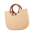 thumbnail image 4 of Bolso de mano de viaje ligero estilo retro con bolsillos interiores, bandolera Beige, 4 of 9