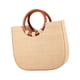 thumbnail image 4 of Bolso de mano tejido resistente a la abrasión con correa ajustable para el hombro, bolso de playa de verano Beige, 4 of 9