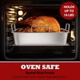 thumbnail image 3 of Ensemble de Rôtissoires P&P CHEF (8 Pcs), Rôtissoire à Dinde en Acier Inoxydable de 14 Pouces, Grilles Plates et en V pour Rôtir et Support pour Poulet en Conserve de Bière, Griffes pour Viande et Attendrisseur, Brosse, Sain et Robuste, 3 of 7