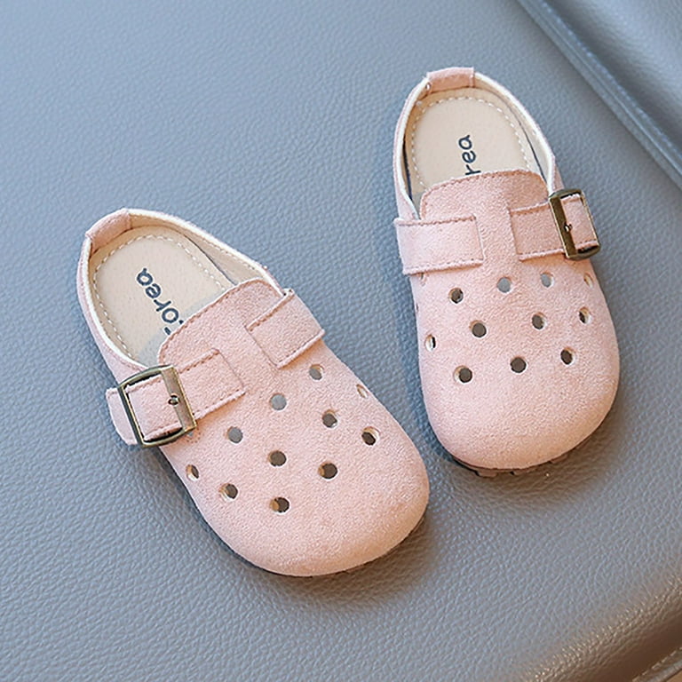 Cute Slippers For KidsGenuine Leather Slides For Kids Natural - Main Image