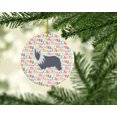 thumbnail image 2 of Bearded Collie Dog Merry Christmas Ceramic Ornament 2.8 in x 2.8 in, 2 of 3