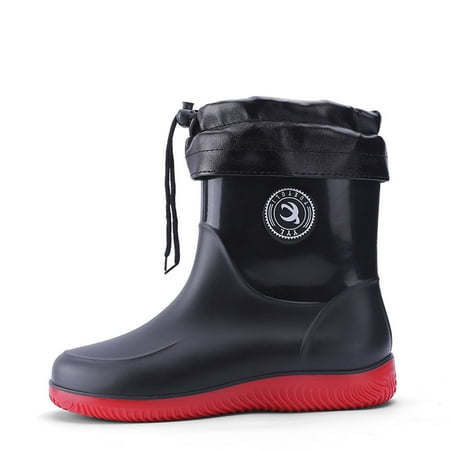 

Man Women Waterproof boots warm winter fishing insulated durable youth man and lady rain shoes removable confortable faux plush lining rainy season outdoors