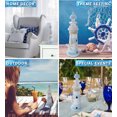 thumbnail image 4 of CoTa Global Blue Lagoon Lighthouse Decor - Handmade and Crafted Wooden Lighthouse Decoration with White Starfish, Decorative Tabletop Centerpiece Decor - 12 Inches, 4 of 8