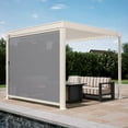 thumbnail image 2 of Mirador 10' 80/88S Outdoor Pergola Accessories Aluminum Fixed Shutter Wall, Latte (Pergola accessory), 2 of 7