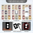 thumbnail image 3 of Yayeee Toggle Light Switch Wall Plate 1-Gang 4.5"x2.7" Home Decorative Outlet Cover, Beige Jam Jars, 3 of 7