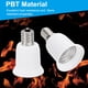 thumbnail image 3 of Adaptador de socket de luz Uxcell E17 a E26/E27, 3 piezas, soporte de lámpara convierte la base de tornillo para bombilla halógena CFL, blanco, 3 of 5