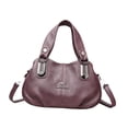 thumbnail image 2 of Bolso de hombro para femenino Bolsa de cuerpo cruzado liviano para compras que trabajan en desplazamiento Púrpura, 2 of 9