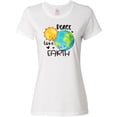 thumbnail image 3 of Inktastic Earth Day Peace Love Earth Women's T-Shirt, 3 of 5