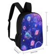 thumbnail image 2 of Galaxy Dream Planets Backpack 17in Laptop traveling Bag Bags, 2 of 5