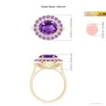 thumbnail image 4 of ANGARA Natural 2.28 Ct. Amethyst with Diamond Halo Ring in 14K Yellow Gold for Women (Ring Size: 3), 4 of 9