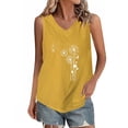 thumbnail image 1 of Tops de Lino para las Mujeres Pequeña Impresión Cuello Redondo Botón Arriba Manga Corta, Tops Cortos para las Mujeres, 1 of 7