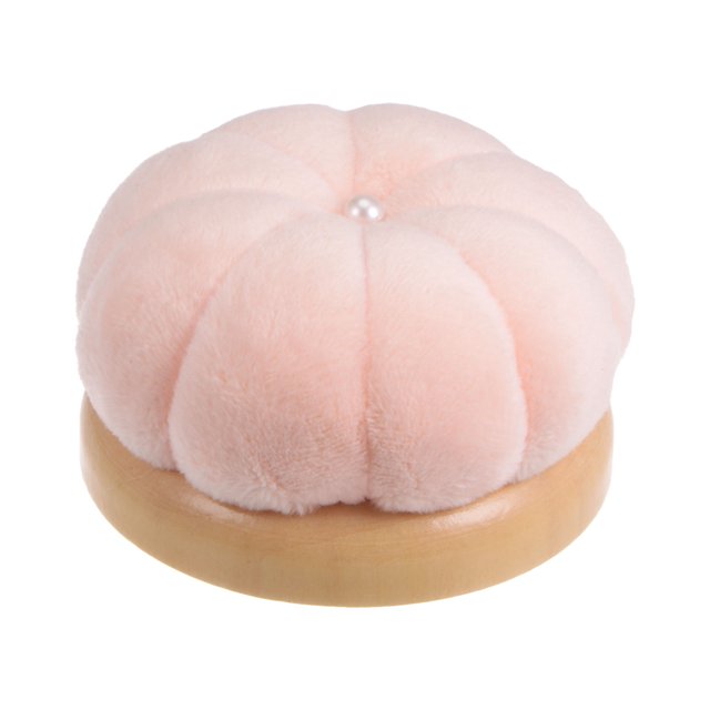 Unique Bargains Wooden Base Needle Pincushions Japanese Style Pin Cushions, Light Pink