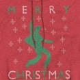 thumbnail image 2 of Elvis Dancing Ugly Christmas Unisex Adult Pull-Over Heather Hoodie,Red, X-Large, 2 of 3