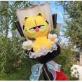 thumbnail image 3 of Lindo gato Garfield de peluche, juguete de peluche, adorable gato de dibujos animados, ramo de flores, regalos creativos para el día de San Valentín, Navidad y graduación, 3 of 5