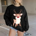 thumbnail image 1 of Chandail en Molleton de Noël pour Femmes 2023 Mode Manches Longues Col Rond Imprimé de Noël Hauts Amples Blouse Chandails en Molleton en Solde, 1 of 5