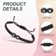 thumbnail image 3 of Pulsera Inicial Ajustable de Uxcell Letra del Alfabeto N Pulsera de Cuerda Negra Trenzada Pulsera Inicial para Parejas, 3 of 6
