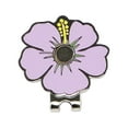thumbnail image 1 of Marcador de pelotas de golf con diseño de flores, profesional, divertido, para gorras, visera Púrpura, 1 of 8