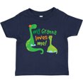 thumbnail image 3 of Inktastic My Granna Loves Me Grandson Boys Baby T-Shirt, 3 of 5