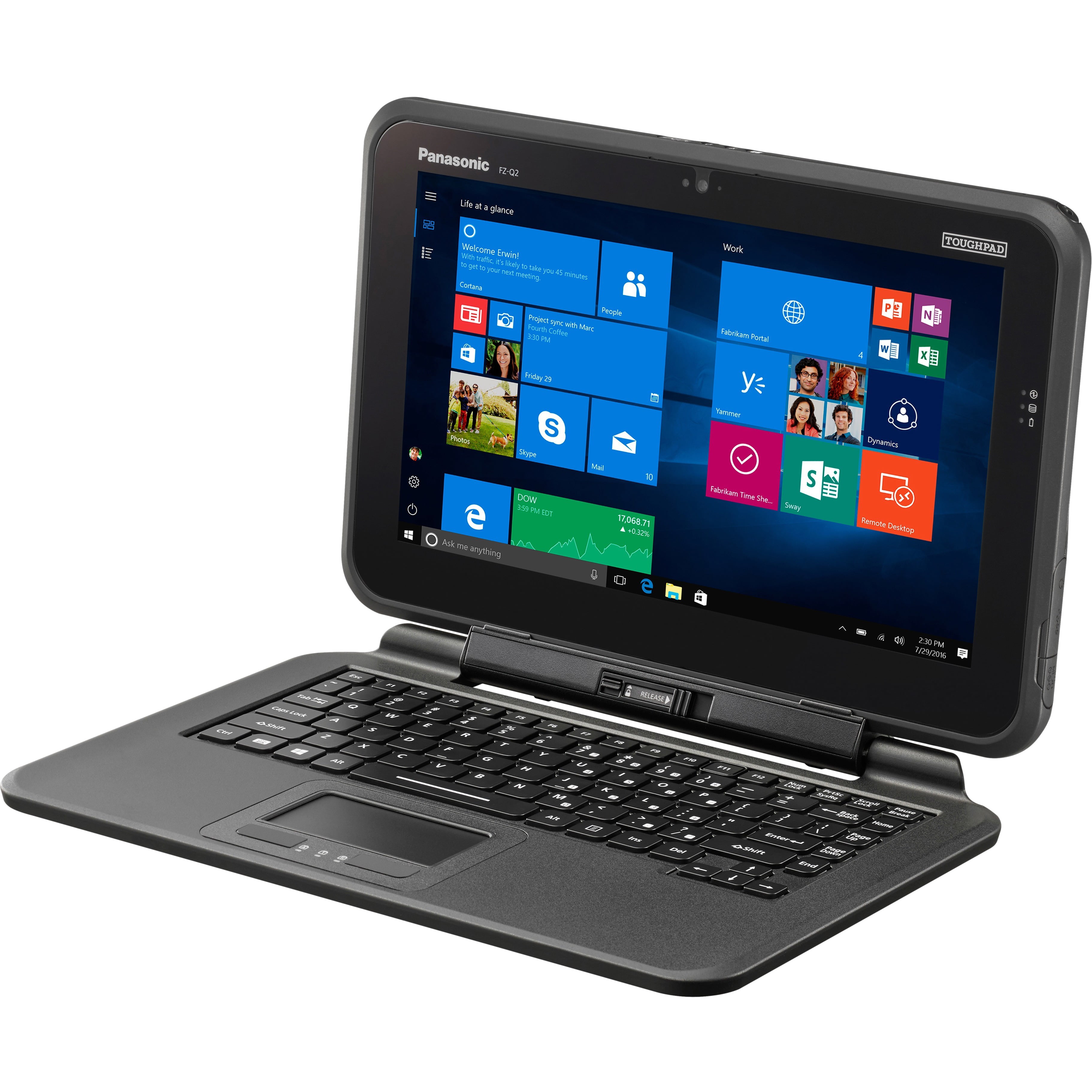 Panasonic Toughbook 12.5" Full HD Touchscreen 2-in-1 Laptop, Intel Core