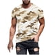 thumbnail image 1 of Camisetas de Manga Larga para Hombres Imprimir Fallow Cuello Redondo Camiseta, Moda Casual Manga Corta Mezcla de Algodón/Lino, 1 of 9