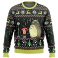 thumbnail image 4 of Otoño e invierno Ropa de Año Nuevo Sin rostro y hollín Sprites El viaje de Chihiro Studio Ghibli Suéter navideño Jersey de Papá Noel, 4 of 5